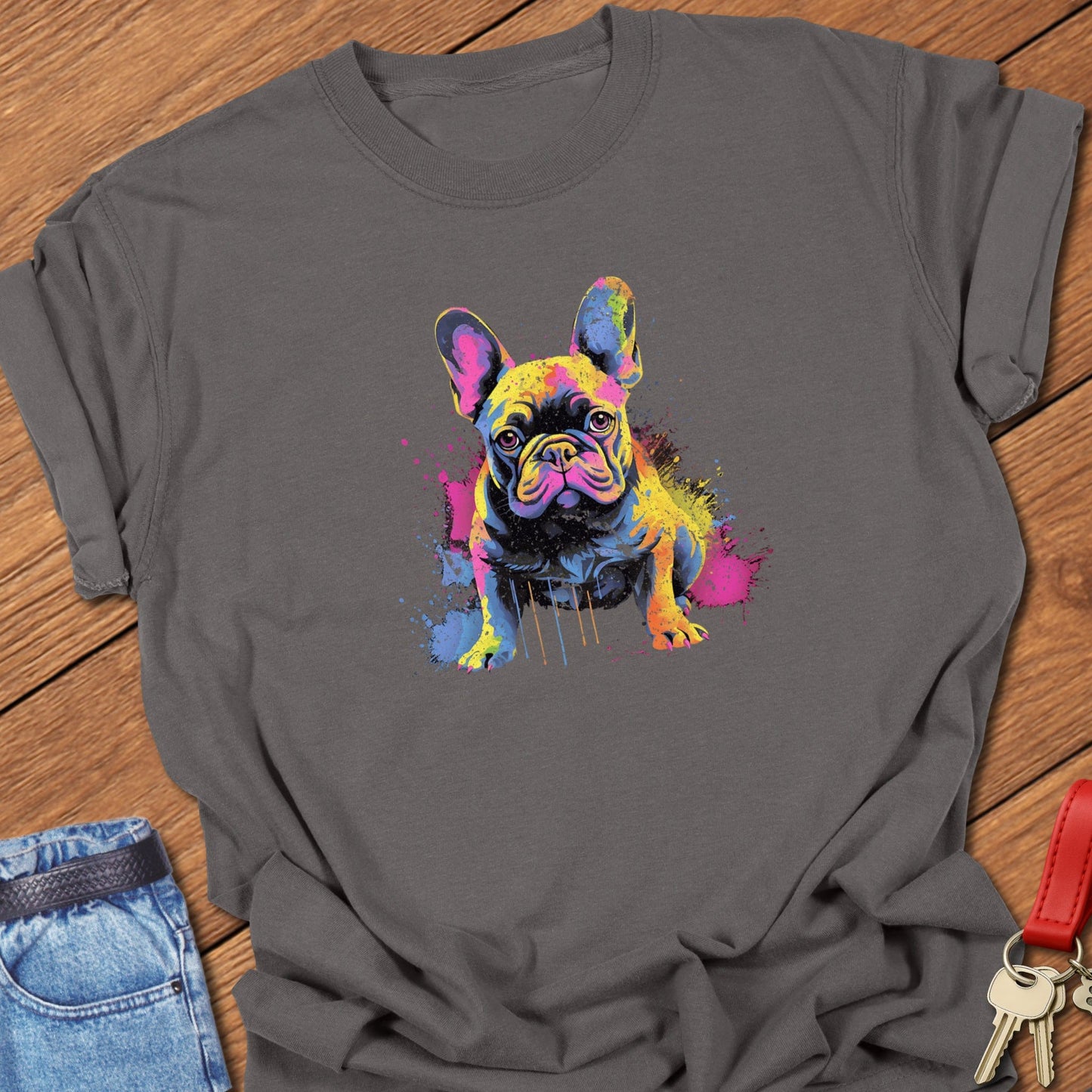 Colorful Frenchie T Shirt