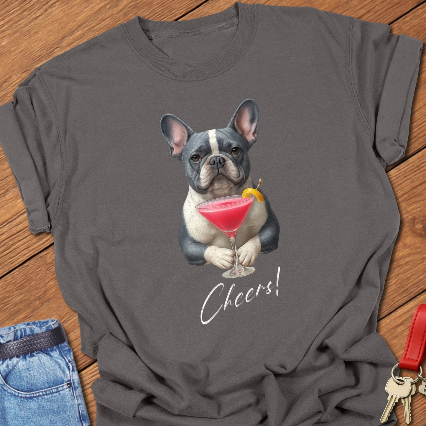 Cranberry Frenchie T Shirt