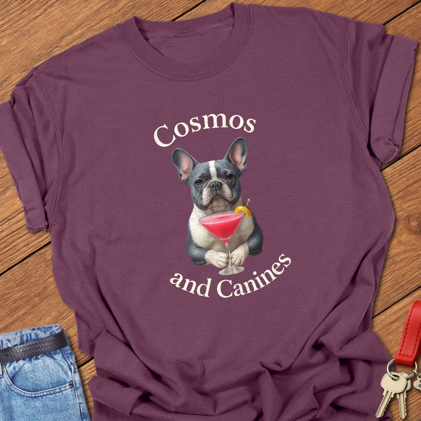 Fuschia Frenchie T Shirt