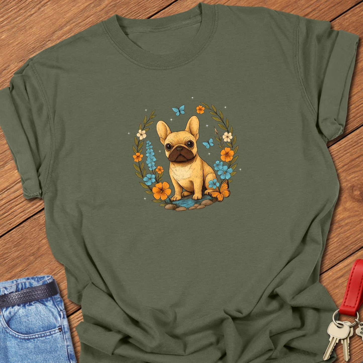 Frenchie Garden T Shirt