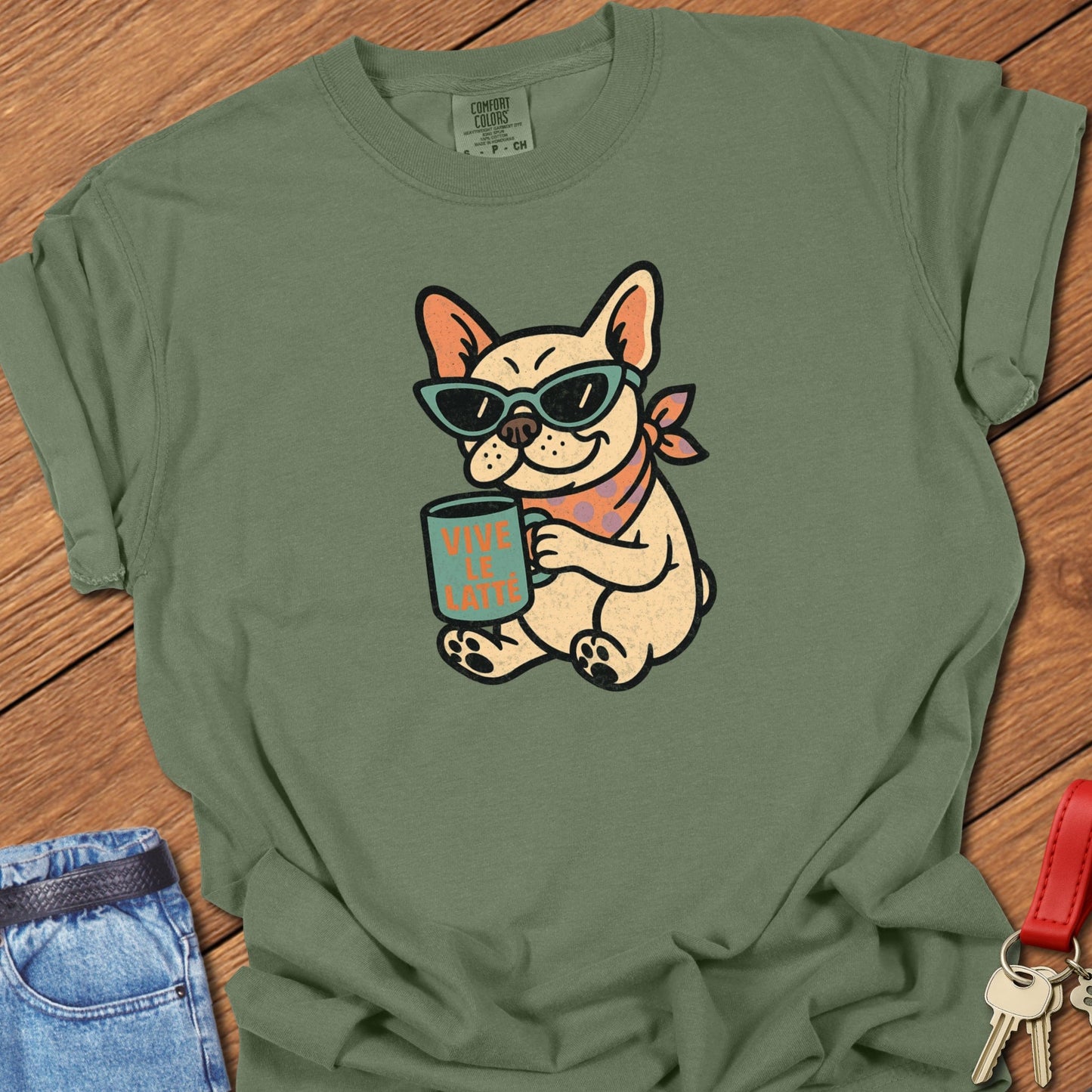 Frenchie Latte T Shirt