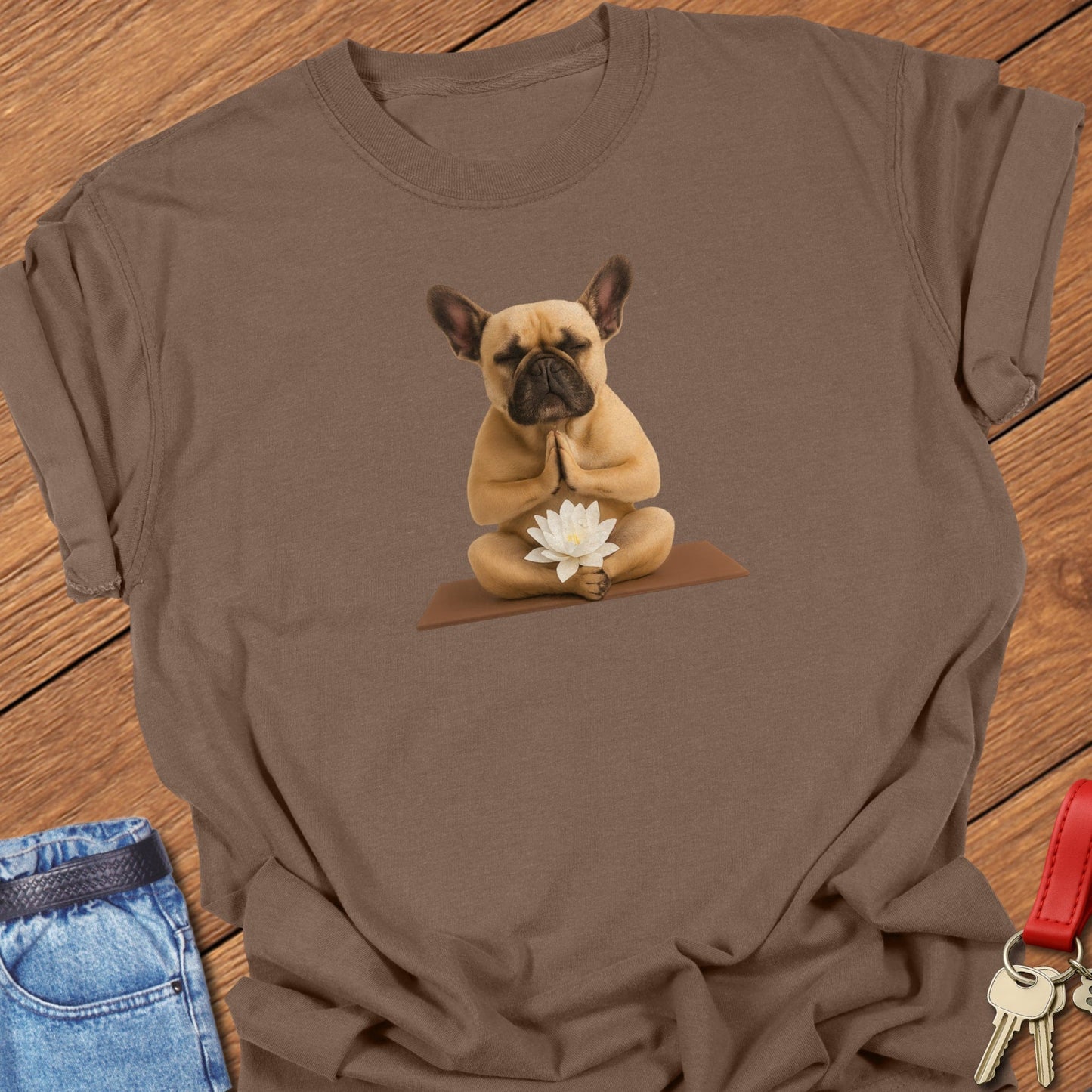 Frenchie Lotus T Shirt