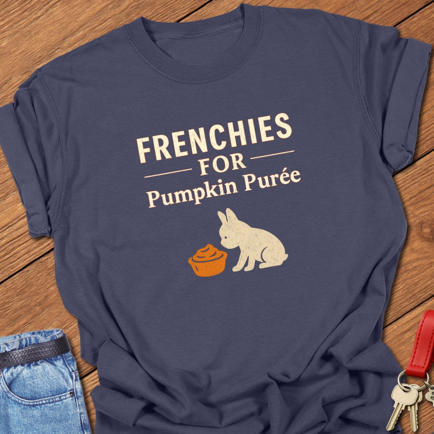 Frenchie Pumpkin T Shirt
