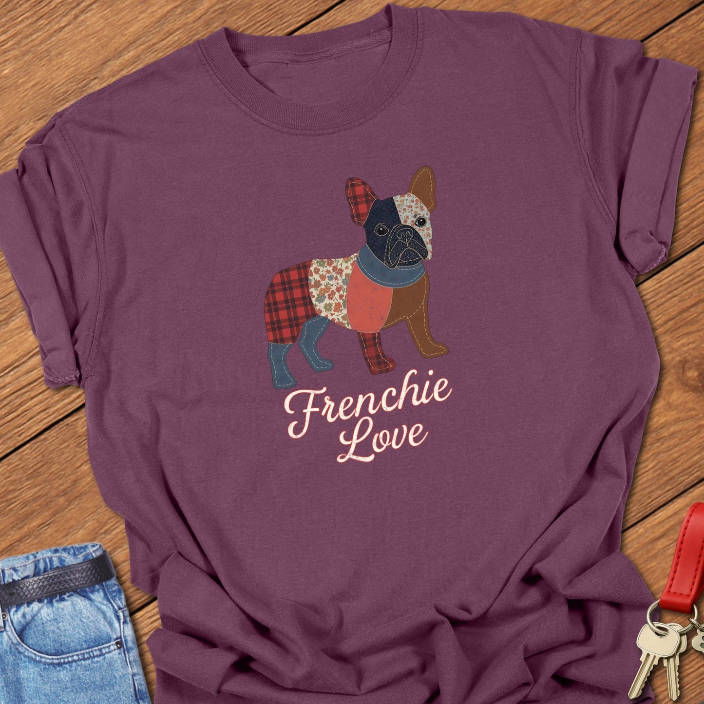 Frenchie Quilt T Shirt