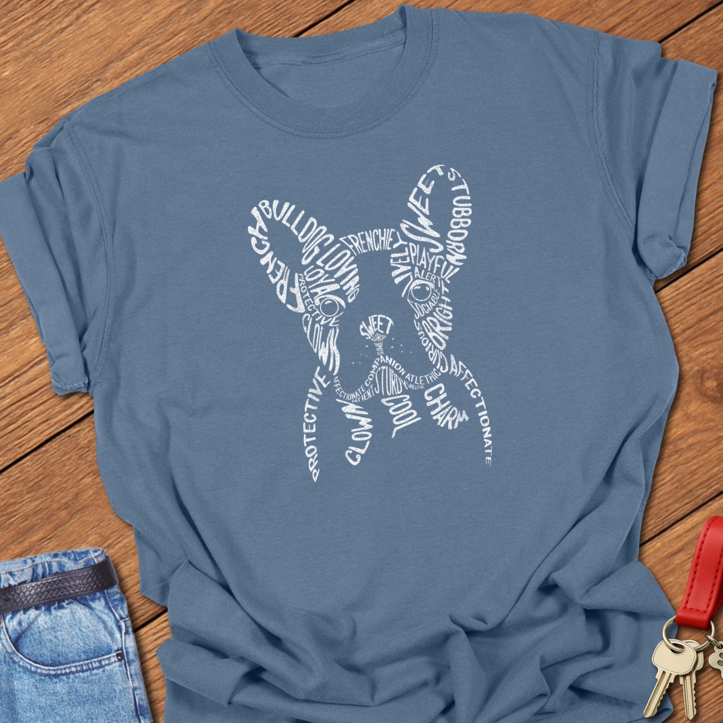 Frenchie Word Art T Shirt