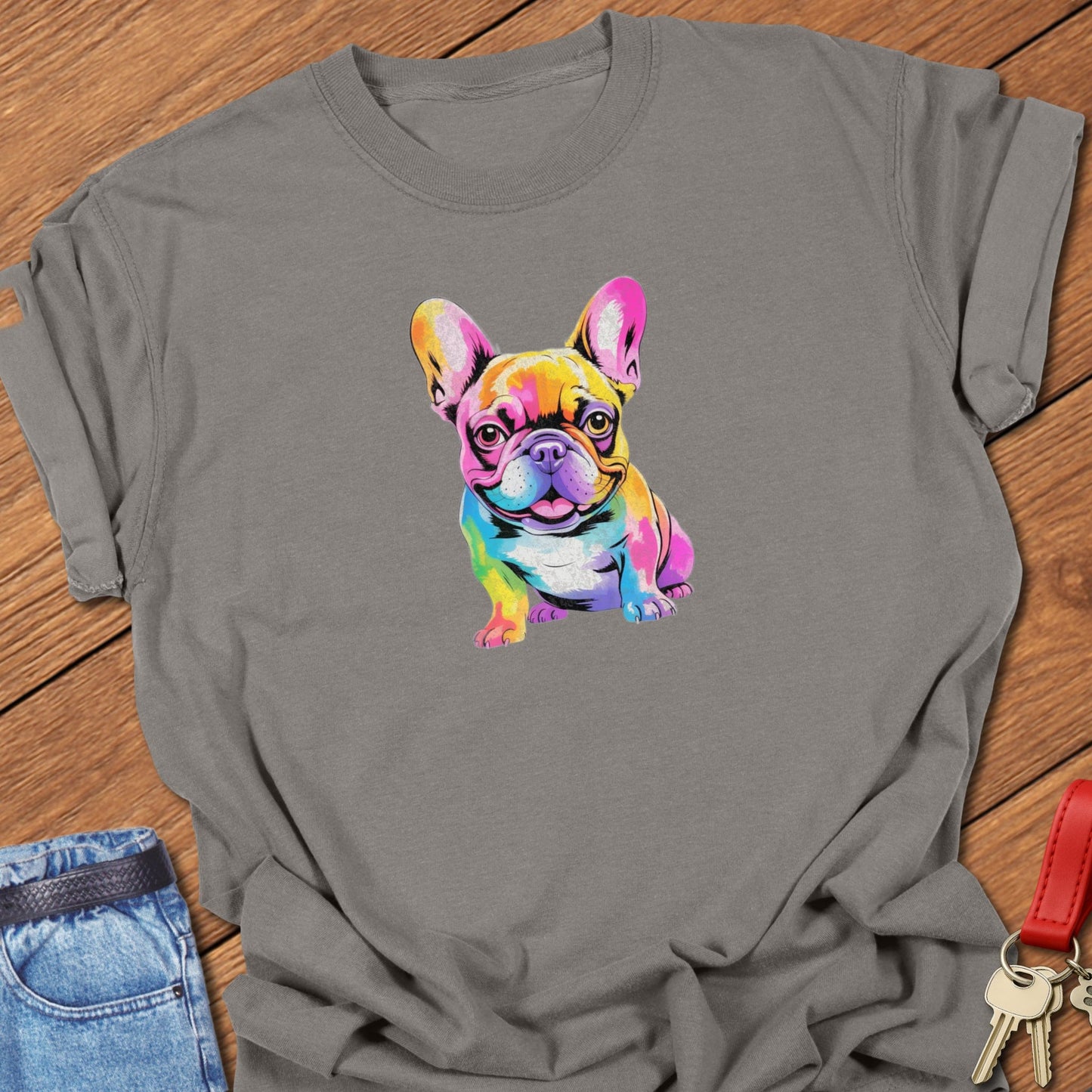 Rainbow Frenchie T Shirt #1