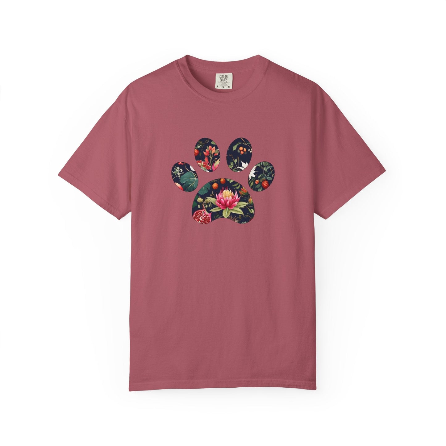 Floral Frenchie Paw T Shirt
