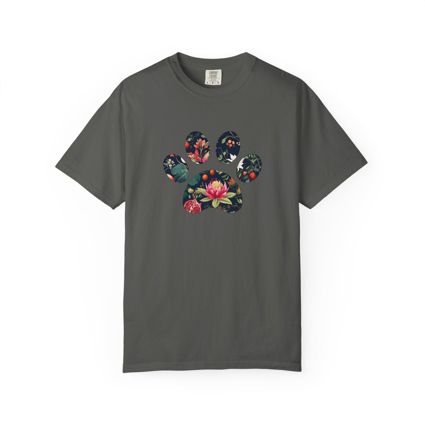 Floral Frenchie Paw T Shirt