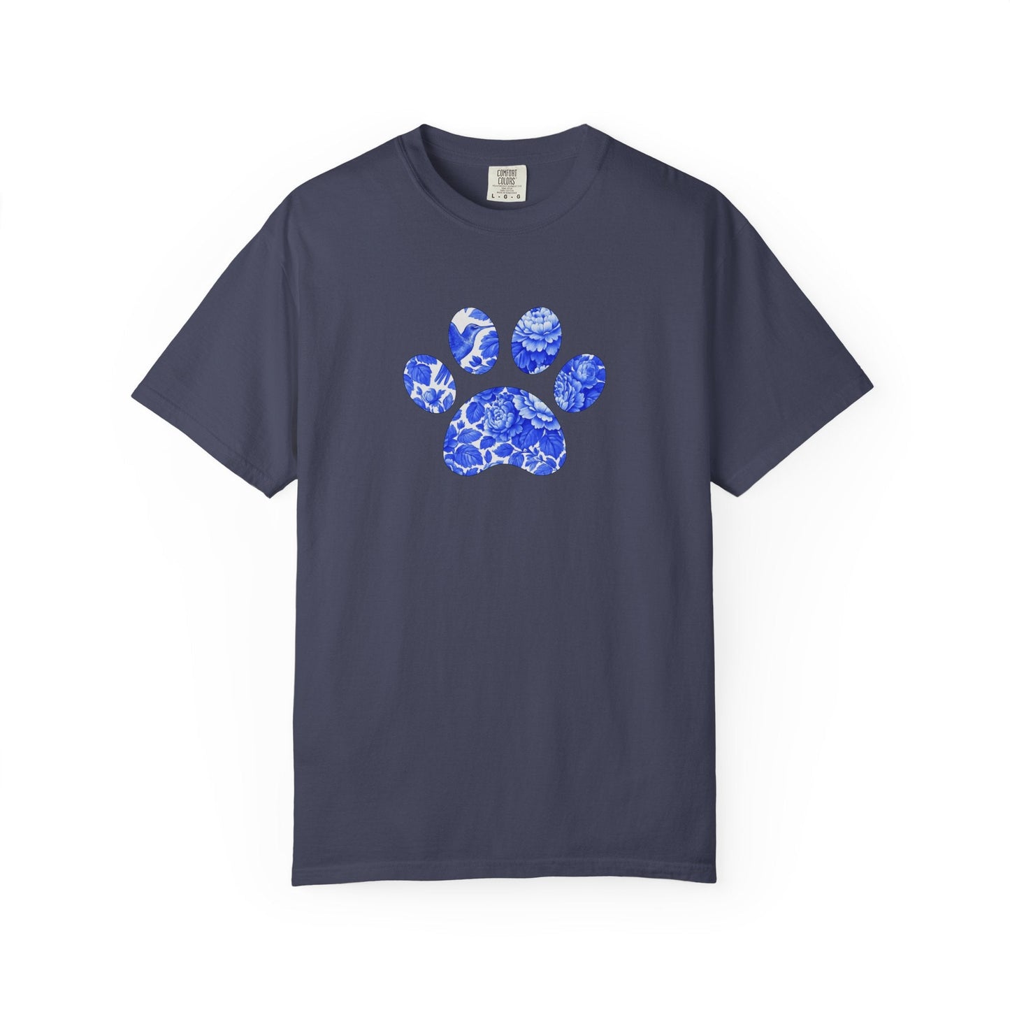 Blue Frenchie Paw T Shirt