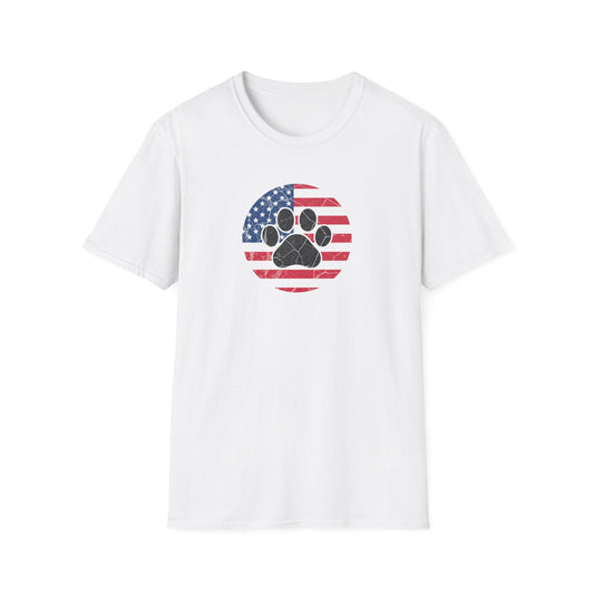 American Flag Paw T Shirt