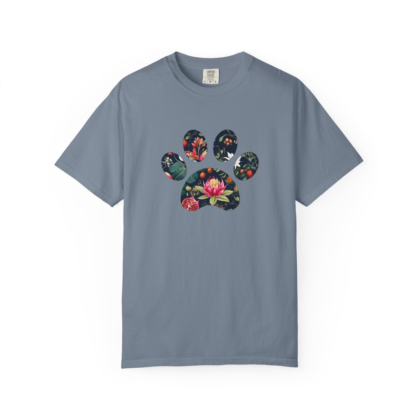 Floral Frenchie Paw T Shirt