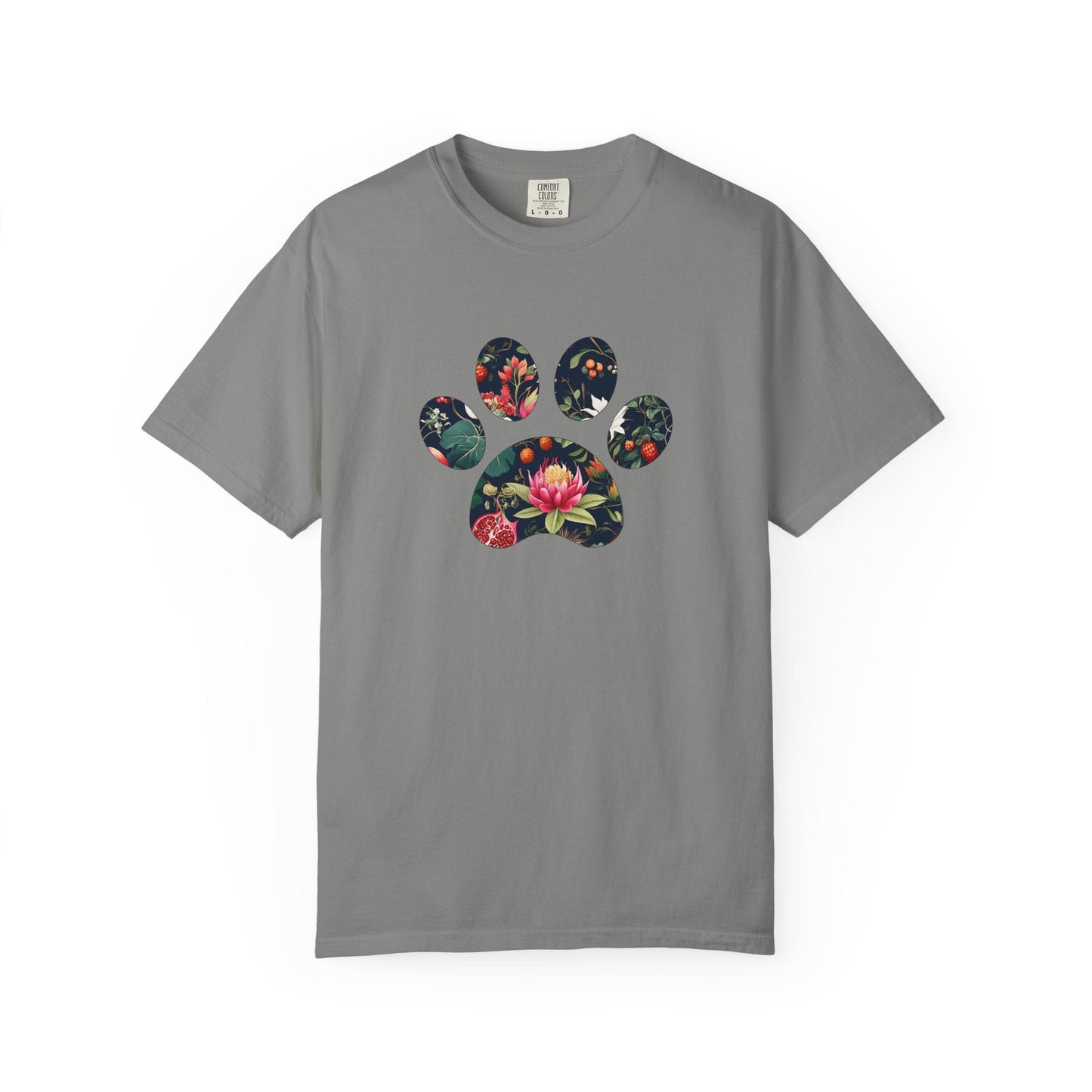 Floral Frenchie Paw T Shirt