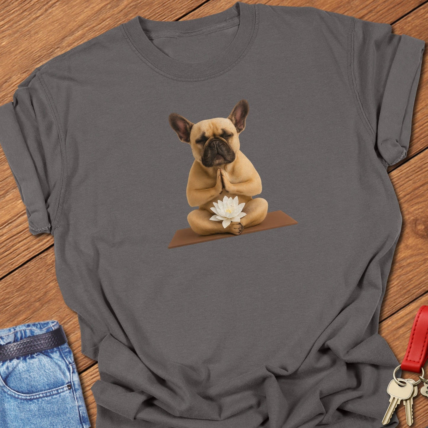 Frenchie Lotus T Shirt