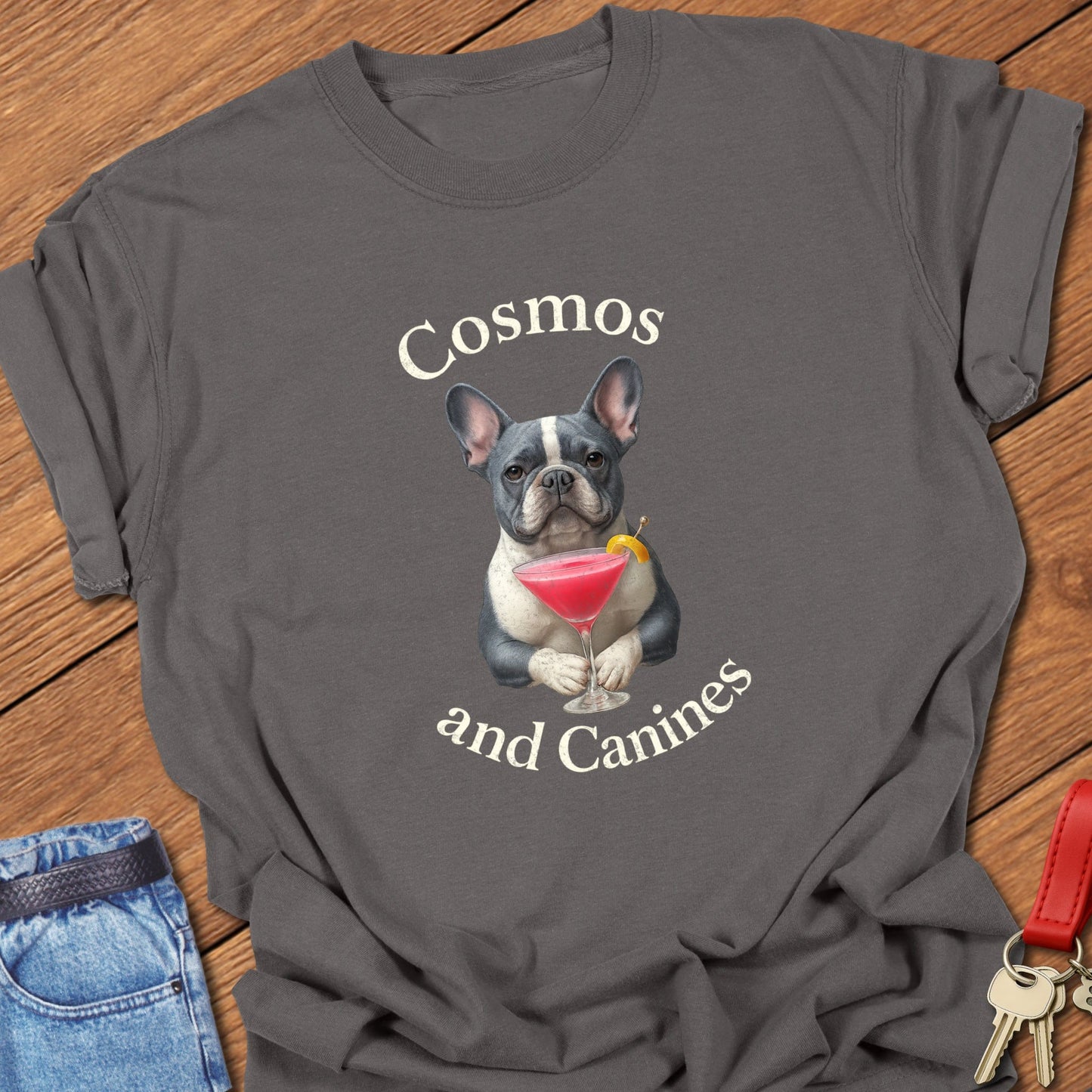 Fuschia Frenchie T Shirt