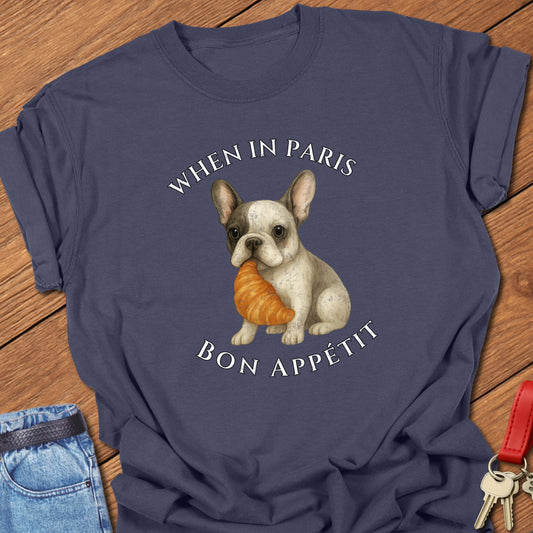 Frenchie Croissant T Shirt