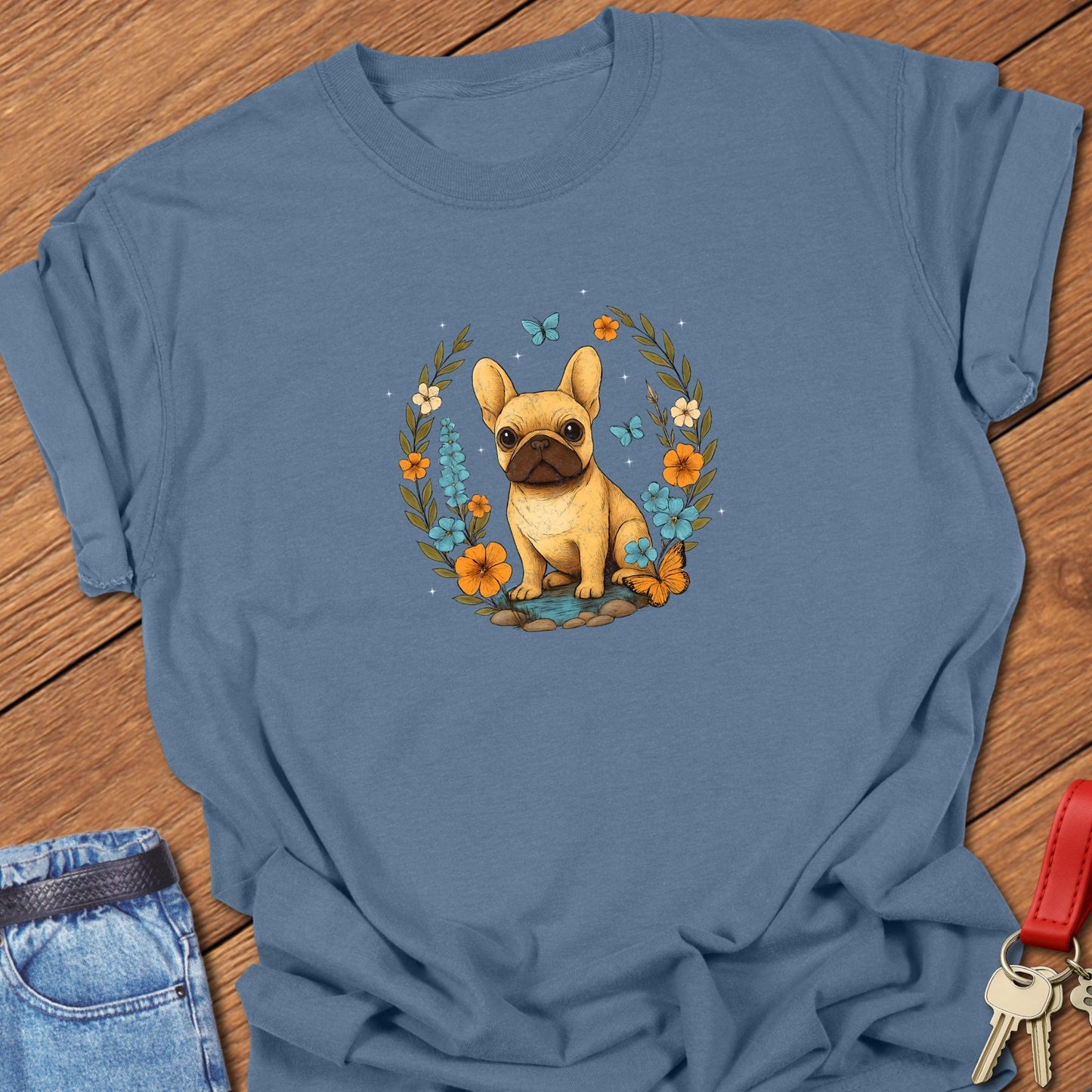 Frenchie Garden T Shirt