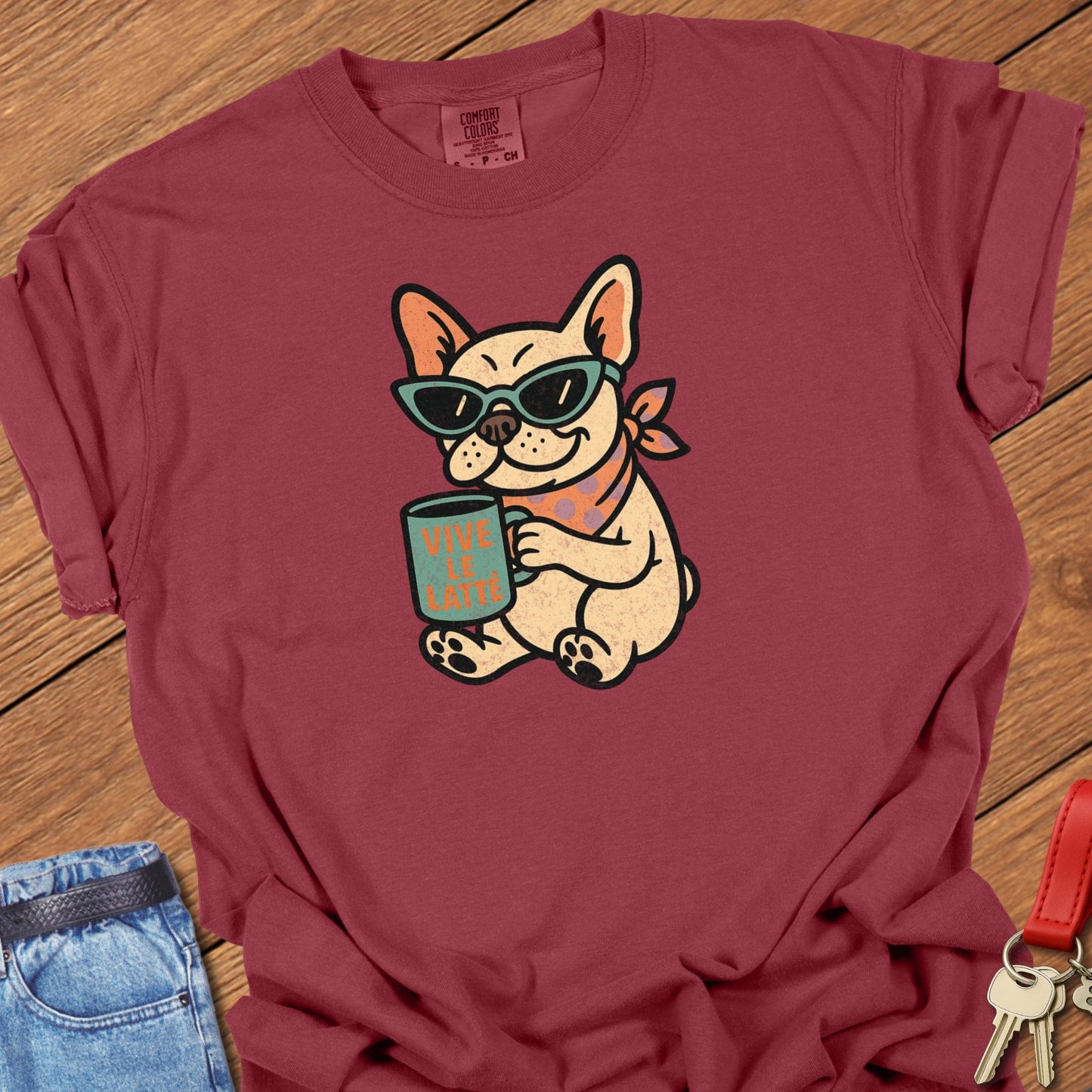 Frenchie Latte T Shirt