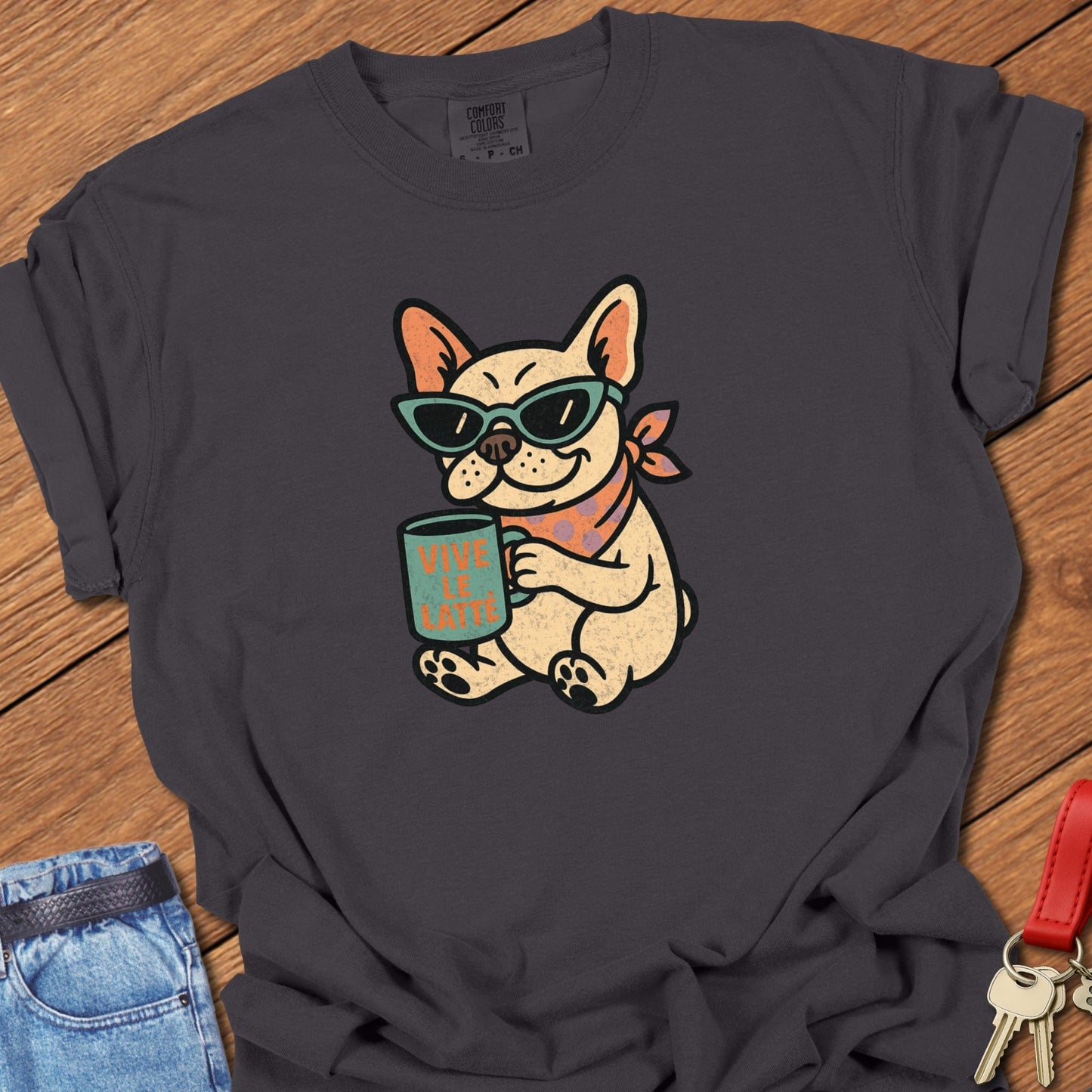Frenchie Latte T Shirt