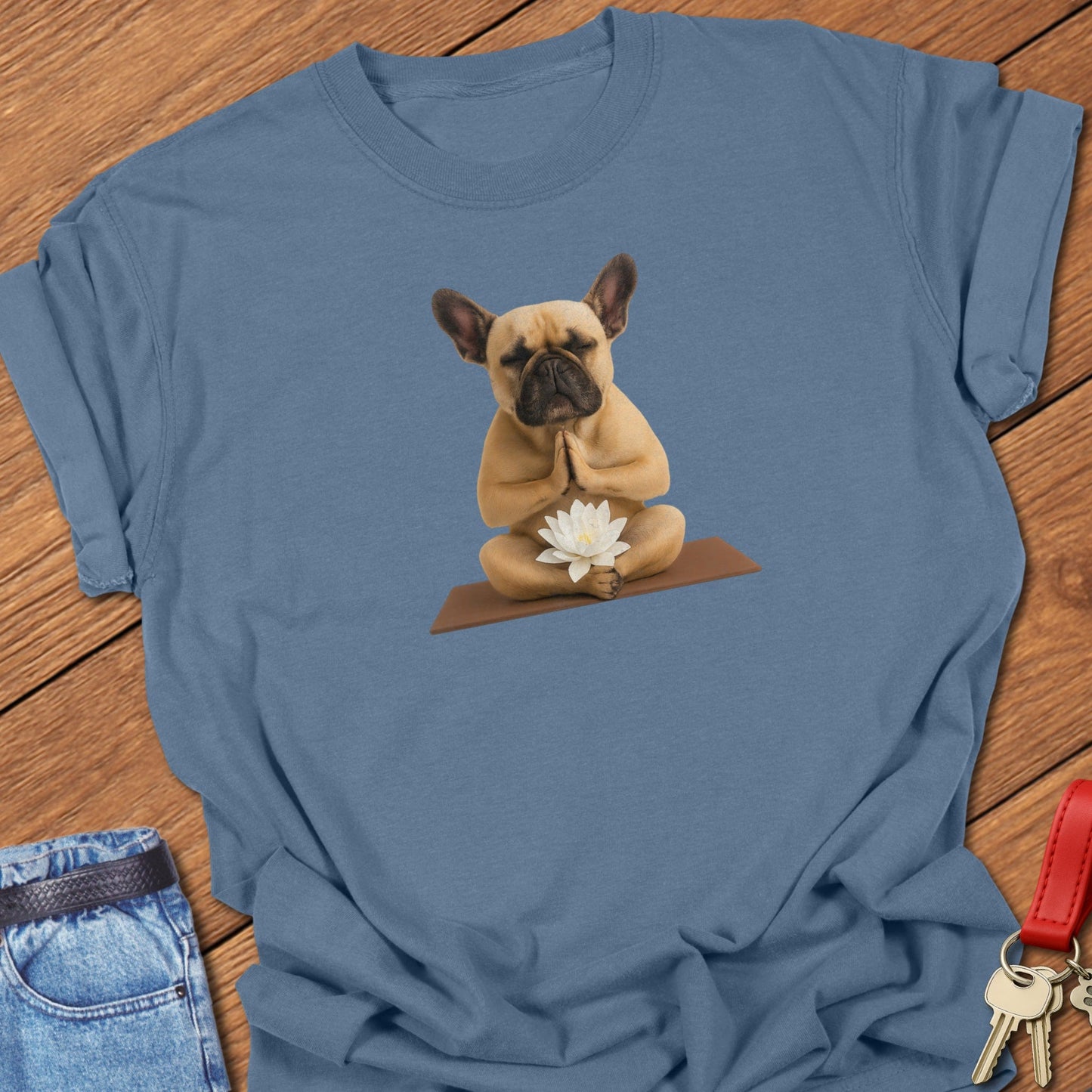 Frenchie Lotus T Shirt