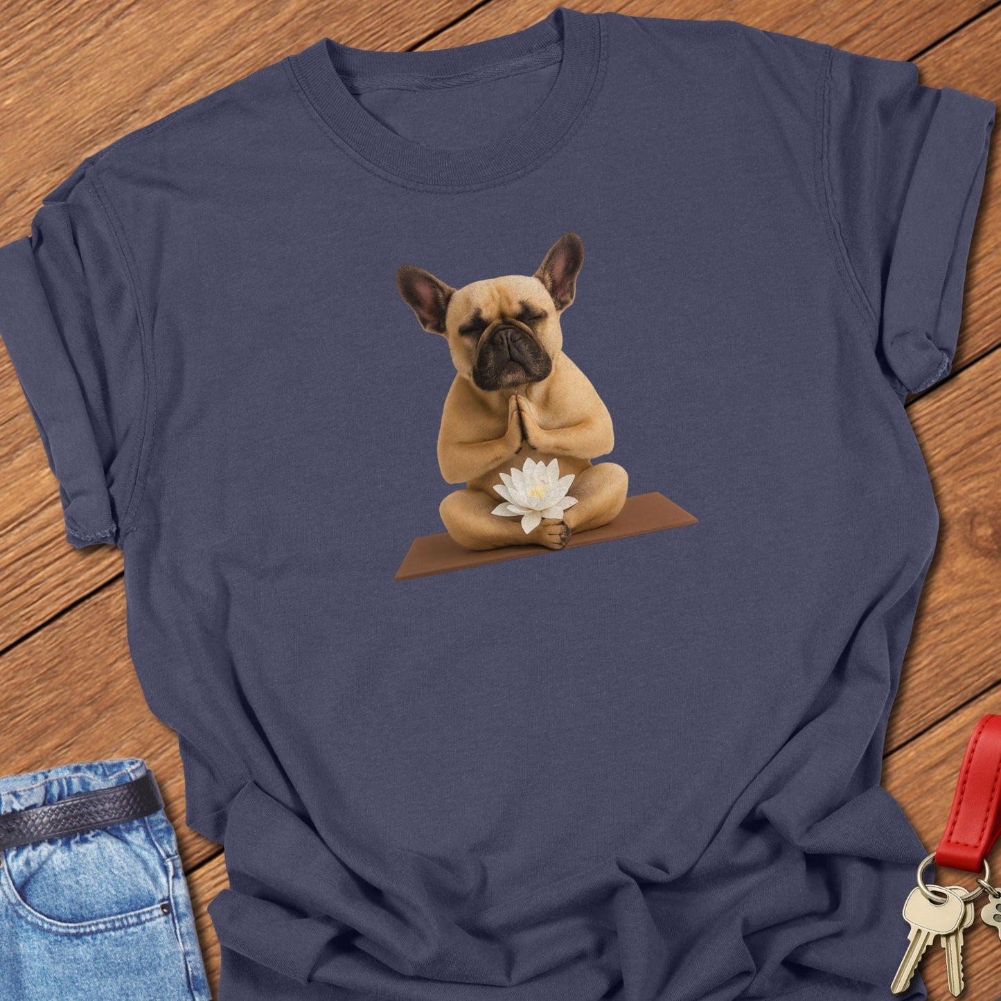 Frenchie Lotus T Shirt