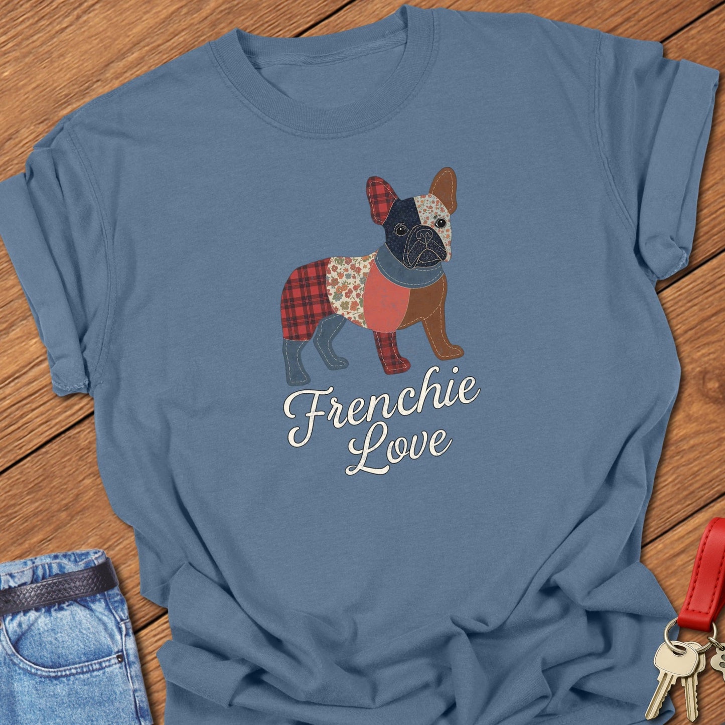 Frenchie Patchwork T Shirt