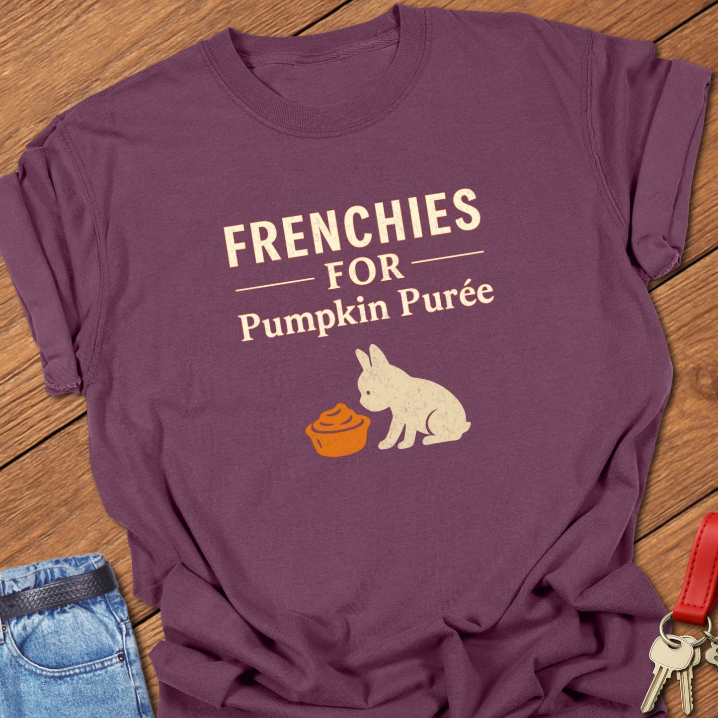 Frenchie Pumpkin T Shirt