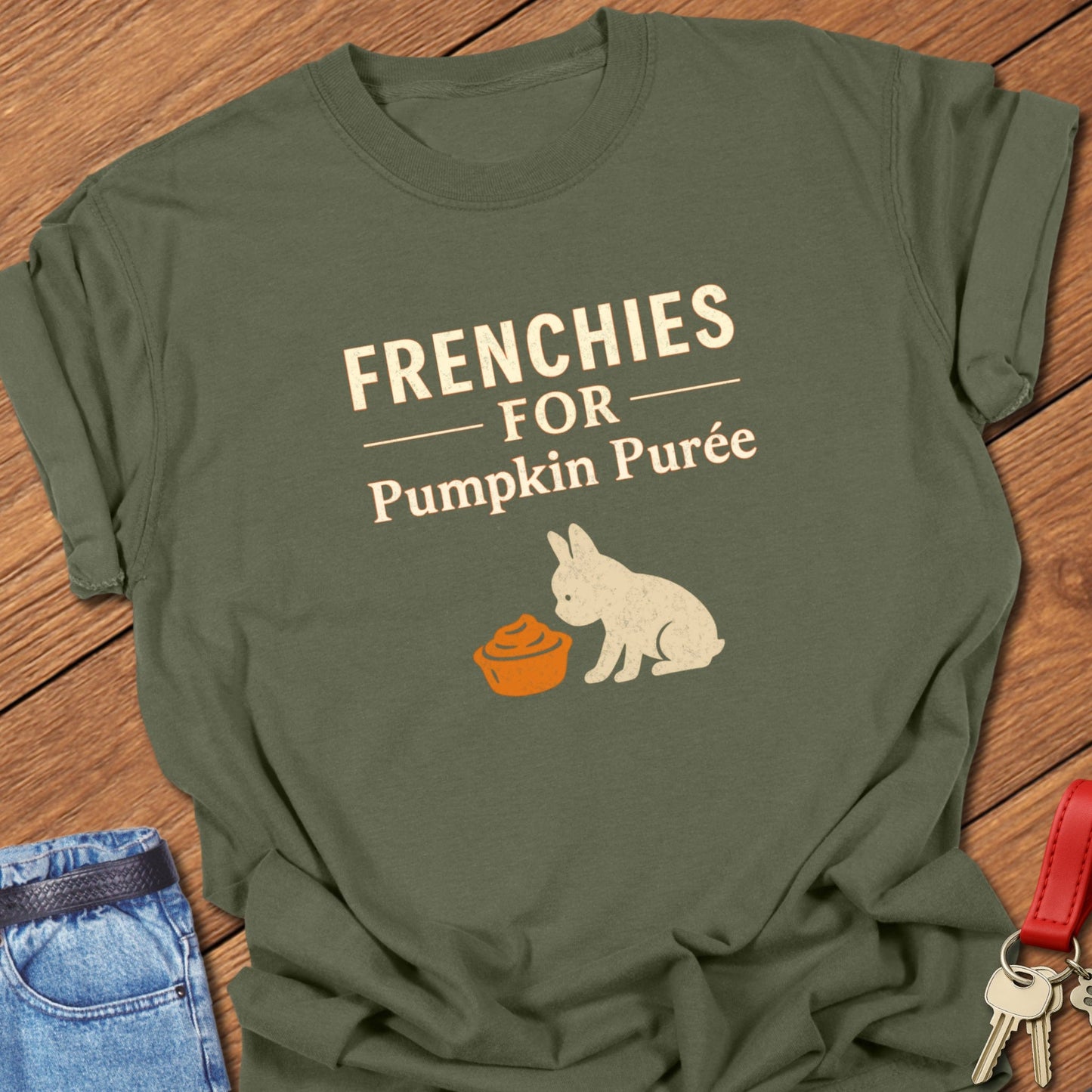 Frenchie Pumpkin T Shirt