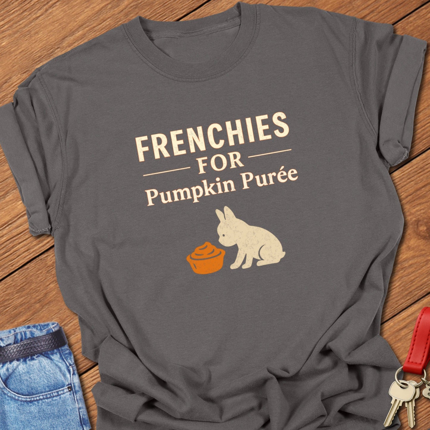 Frenchie Pumpkin T Shirt