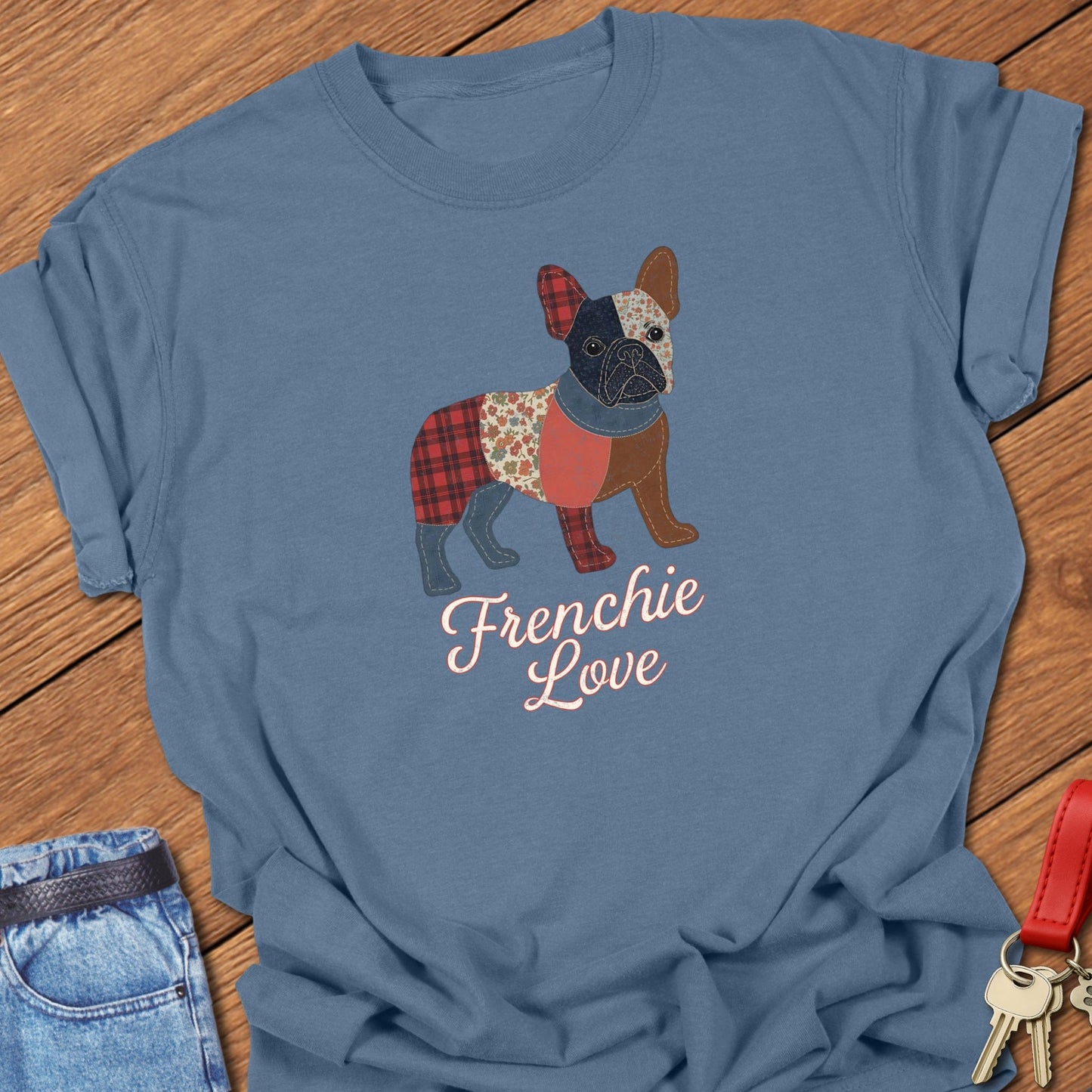 Frenchie Quilt T Shirt