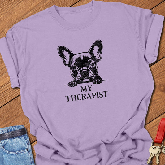 Frenchie Therapy T Shirt
