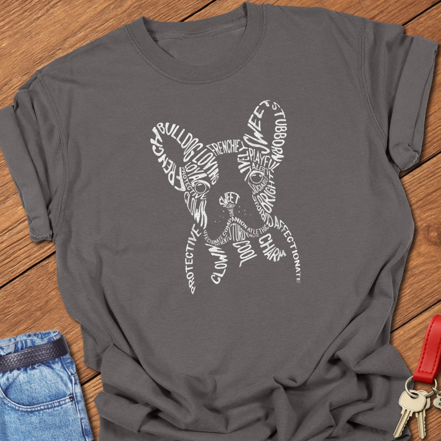 Frenchie Word Art T Shirt