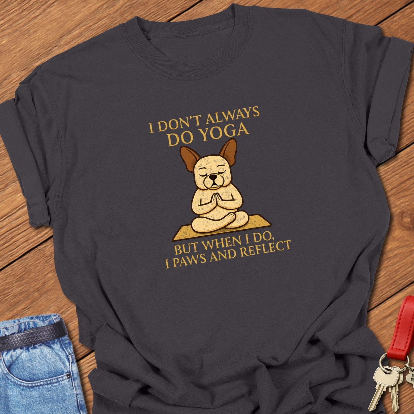 Frenchie Yoga T Shirt #2