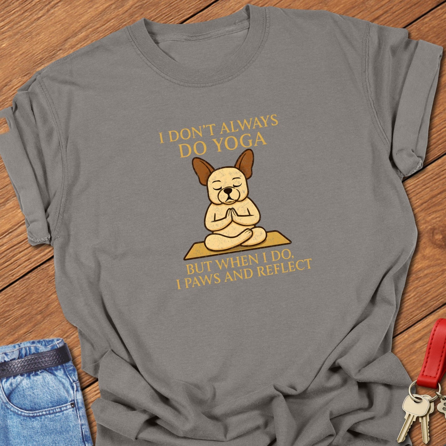 Frenchie Yoga T Shirt #2