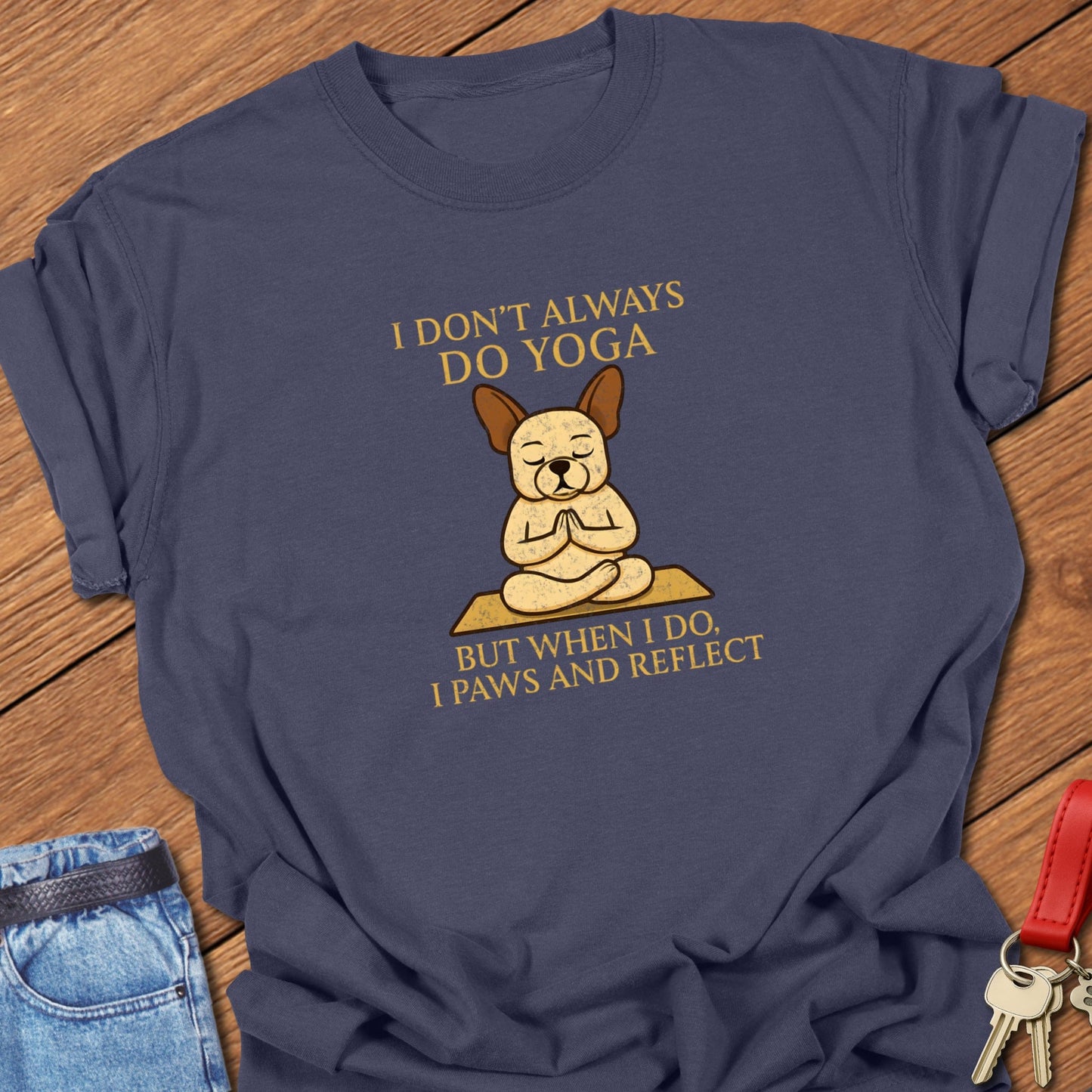 Frenchie Yoga T Shirt #2