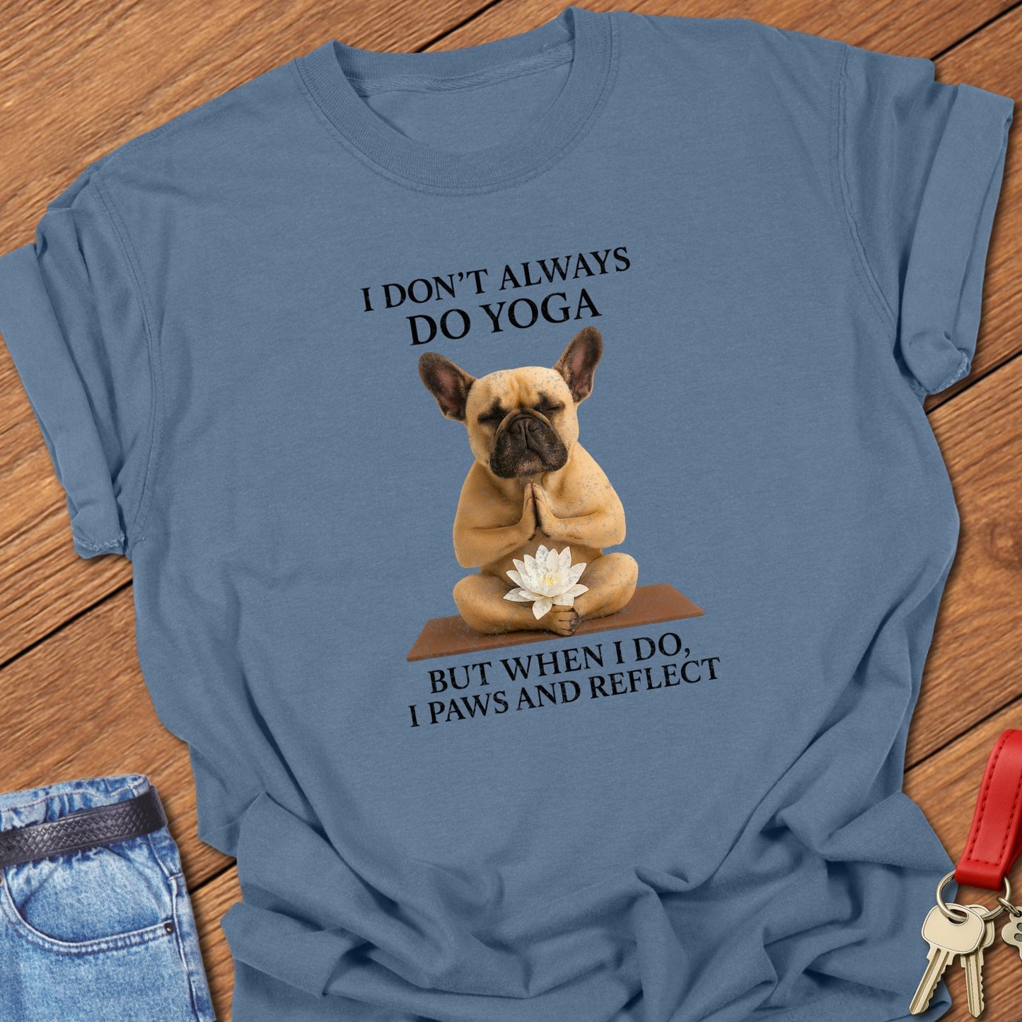 Frenchie Yoga T Shirt #1