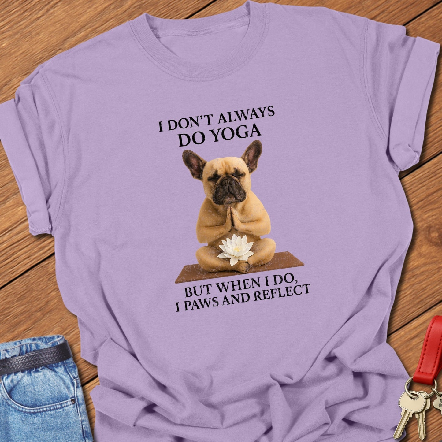 Frenchie Yoga T Shirt #1