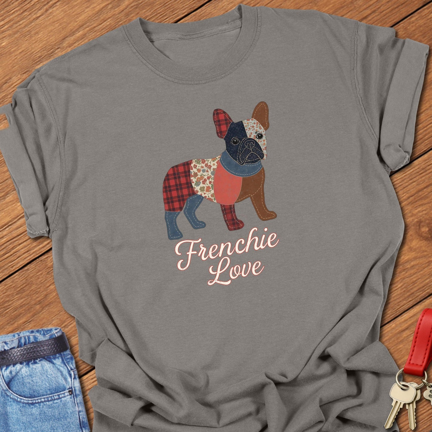 Frenchie Quilt T Shirt