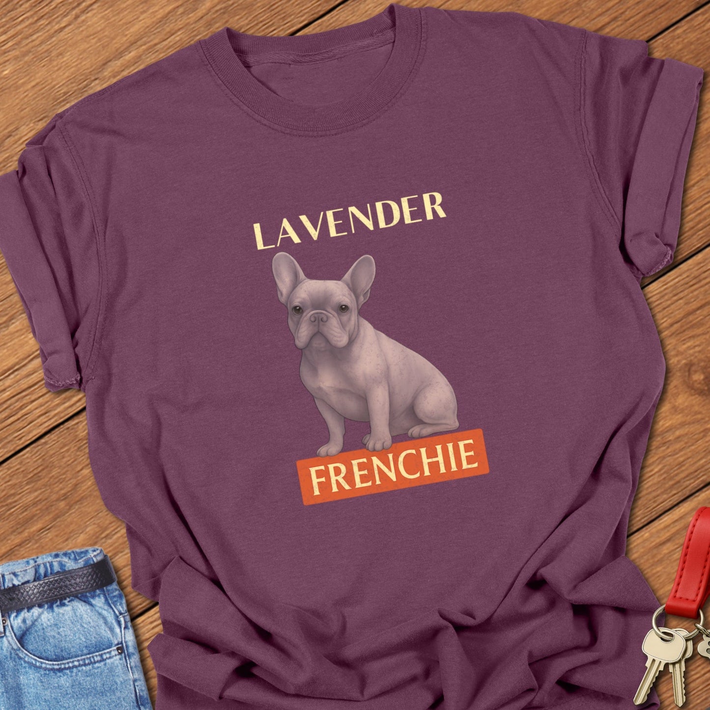 Lavender Frenchie T Shirt