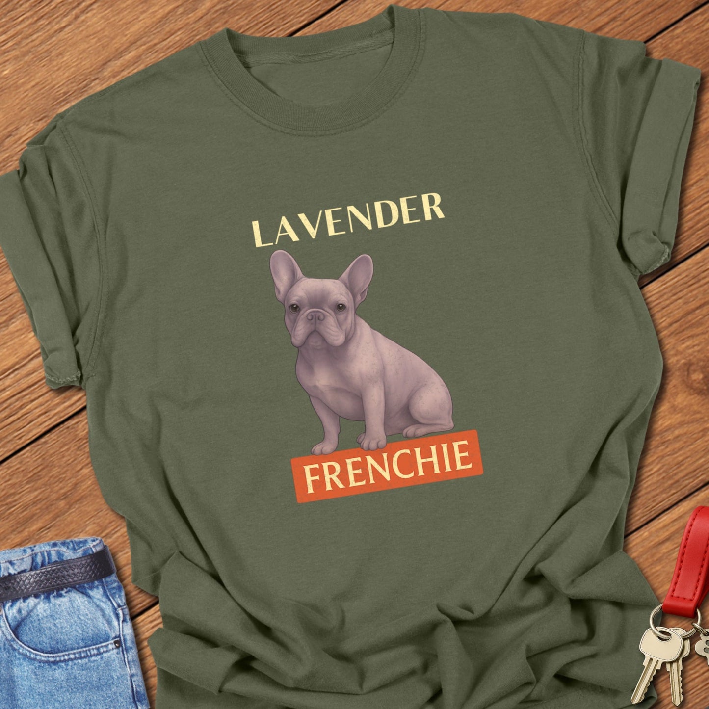 Lavender Frenchie T Shirt