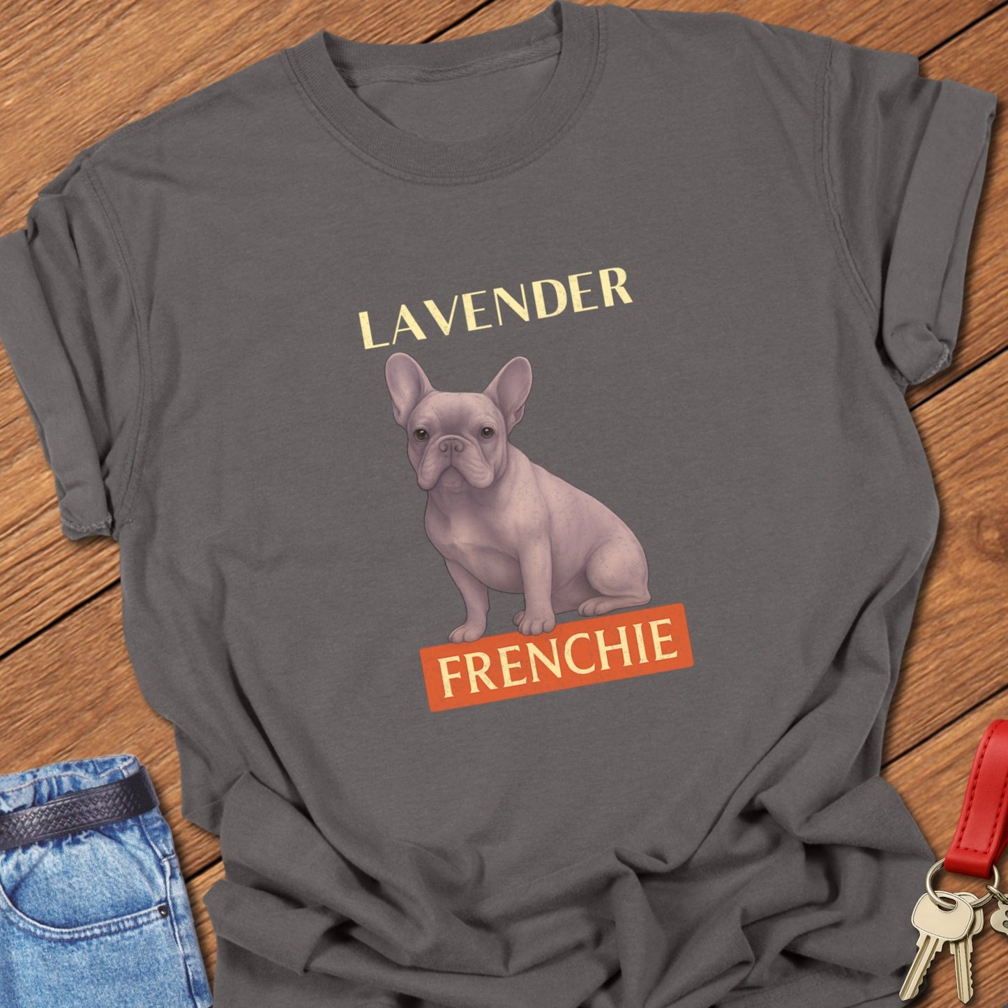 Lavender Frenchie T Shirt