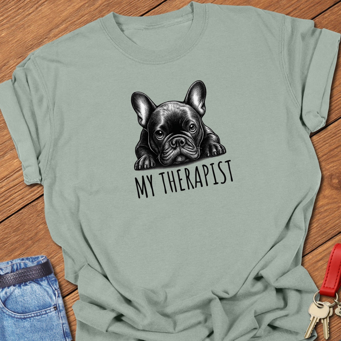 Therapist Frenchie T Shirt