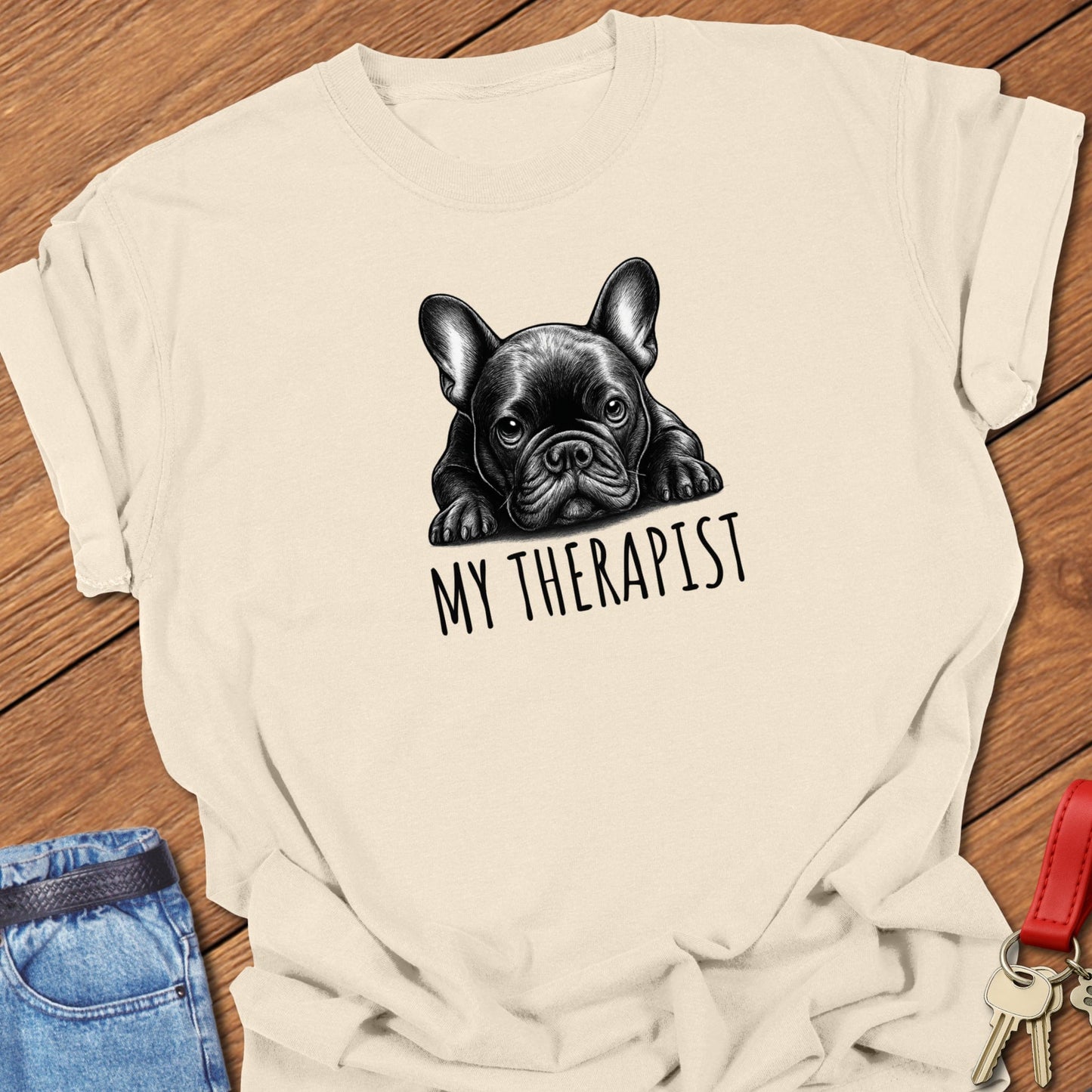 Therapist Frenchie T Shirt