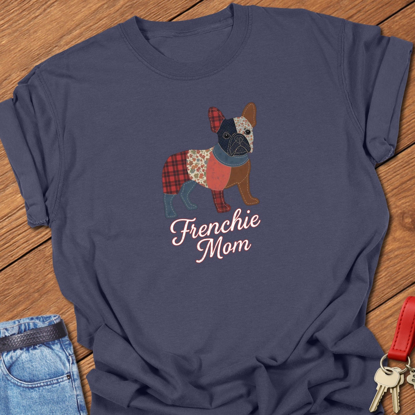 Patchwork Frenchie T Shirt