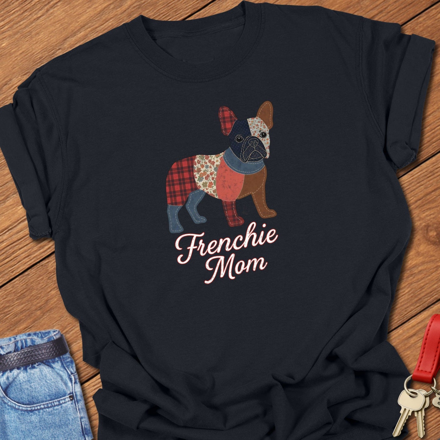 Patchwork Frenchie T Shirt