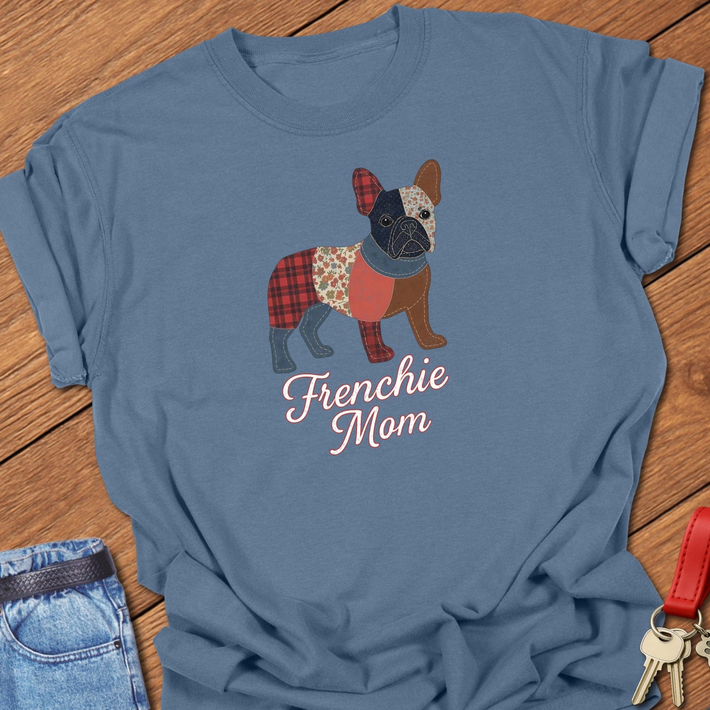 Patchwork Frenchie T Shirt