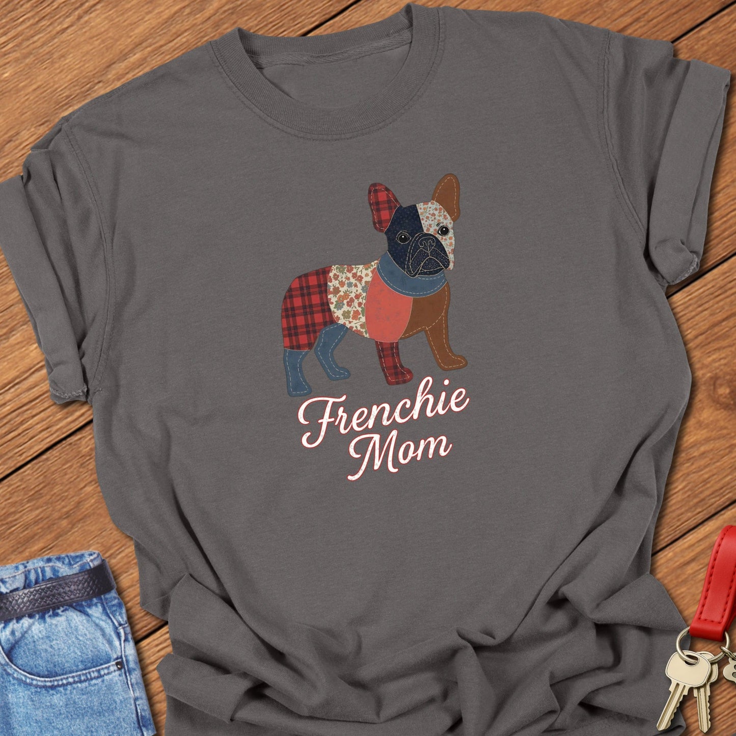 Patchwork Frenchie T Shirt