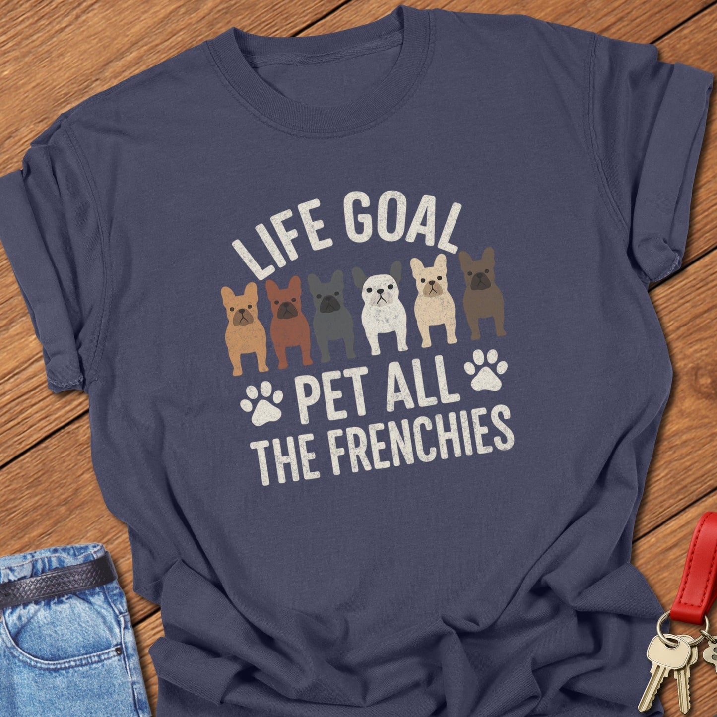 Petting Frenchies T Shirt