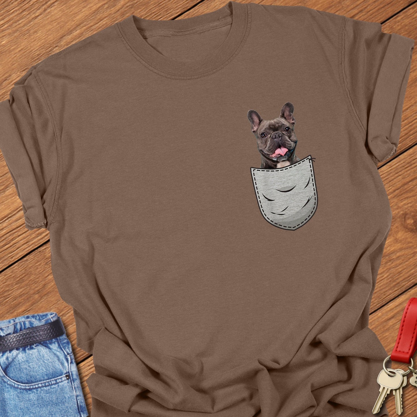 Pocket Frenchie T Shirt