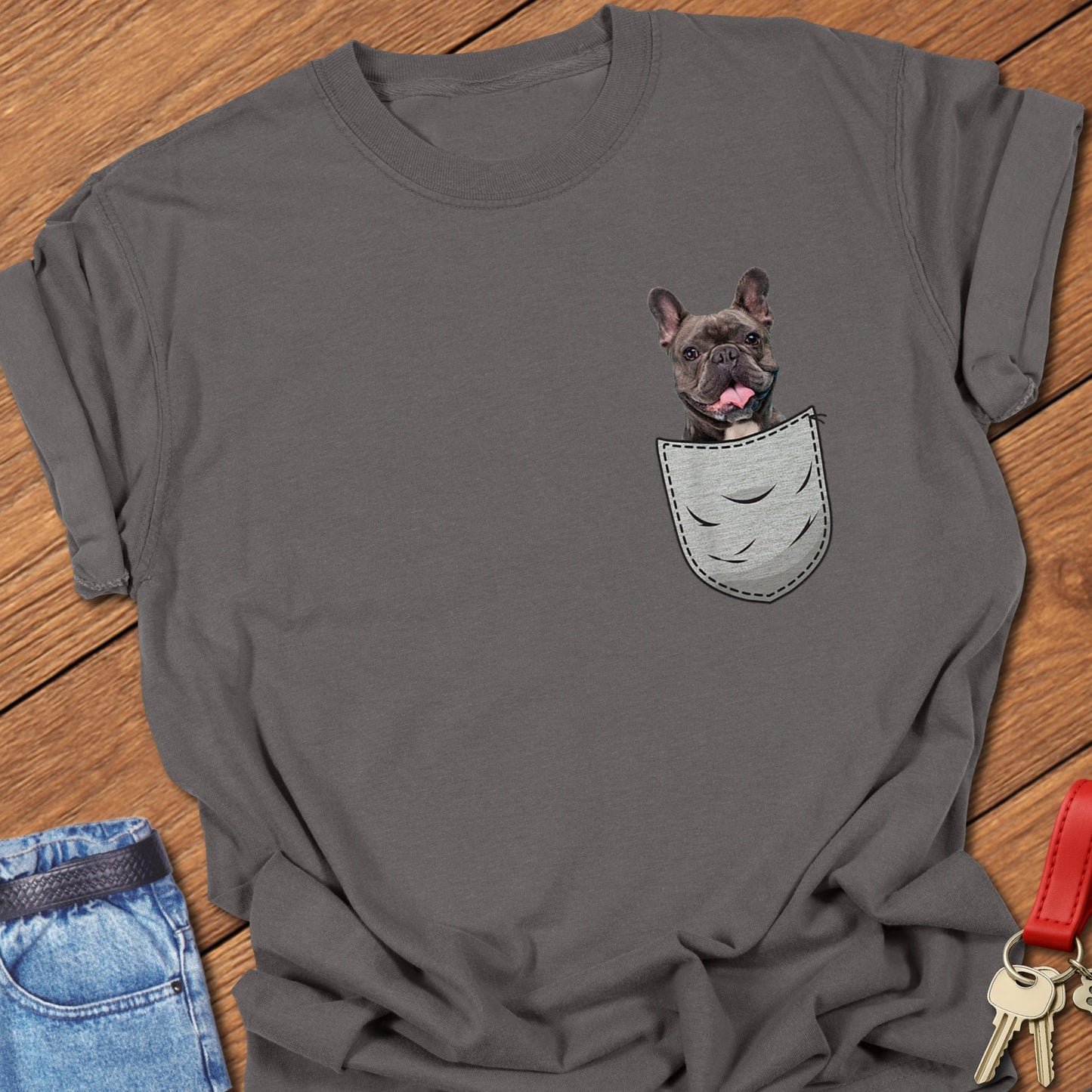 Pocket Frenchie T Shirt