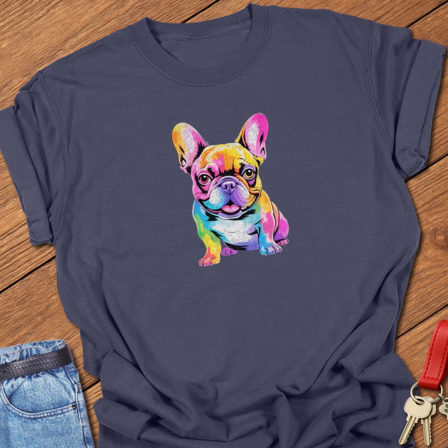 Rainbow Frenchie T Shirt #1